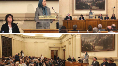 Iranian opposition President Maryam Rajavi - National Assembly - Paris, France
