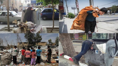 Garbage collector chidren in Iran- file photo