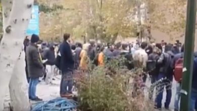 Iran-Tehran University- Students protest against the regime.