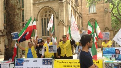 Iranians Action, Supporter PMOI-MEK in Australia to Protest Executions by Iranian Regime. file photo