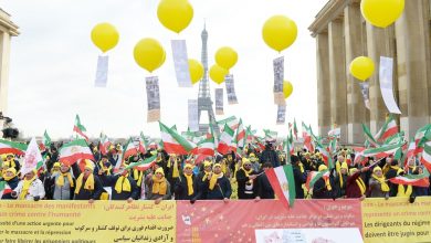 Paris rally in support of the Iran protests Dec 2