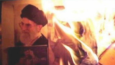 Youth Torch Khamenei’s Effigies
