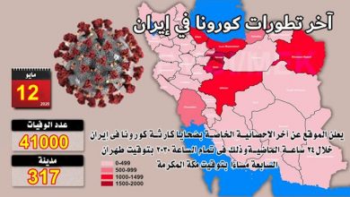 Iran: Coronavirus Update, Over 41,000 Deaths, May 12, 2020, 6:00 PM CEST