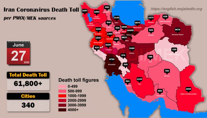 Iran: Coronavirus Update, Over 61,800 Deaths, June 27, 2020, 6:00 PM CEST