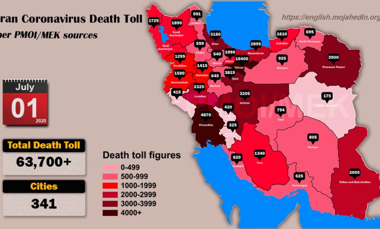 Iran: Coronavirus Update, Over 63,700 Deaths, July 1, 2020, 6:00 PM CEST
