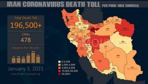 Iran: Coronavirus Death Toll in 478 Cities Surpasses 196,500