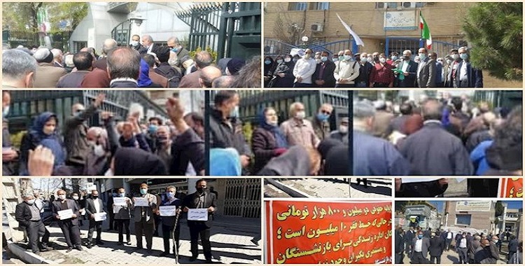 Iran: Retirees, Pensioners Stage Protests in 21 Cities Protests in 15 Provinces for the Eighth Week Running