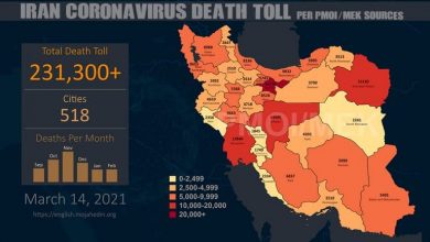 Iran: Coronavirus Death Toll in 518 Cities Surpasses 231,300