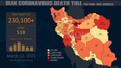 Iran: Coronavirus Death Toll in 518 Cities Exceeds 230,100