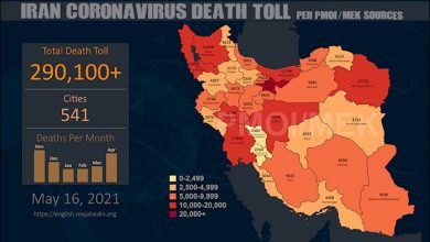 Iran: COVID-19 Death Toll in 541 Cities Exceeds 290,100