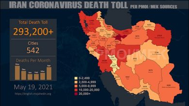 Iran: Coronavirus Death Toll in 542 Cities Exceeds 293,200