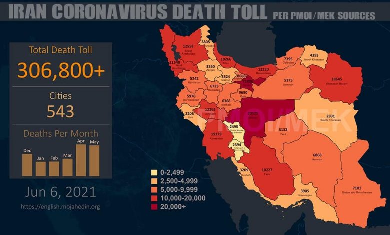 Iran: Coronavirus death toll exceeds 306,800