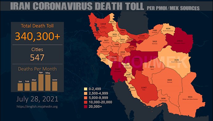 Iran: The Staggering Number of Corona Victims Is More Than 340,300