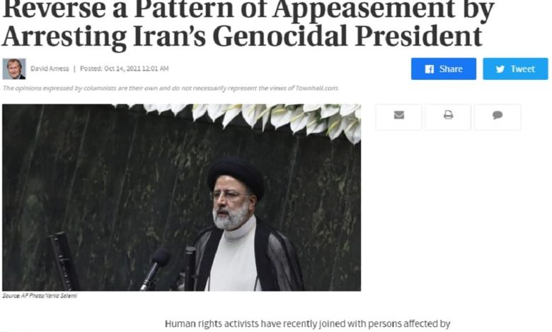 Sir David Amess’ Last Article Calls for Reversing a Pattern of Appeasement by Arresting Iran’s Genocidal President