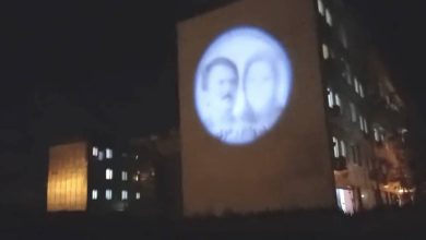 Iran: Resistance Units Project Images of the Leaders of the Iranian Resistance in Rasht Isfahan, Fuman, and Langerud: Resistance Units Chant Anti-regime Slogans