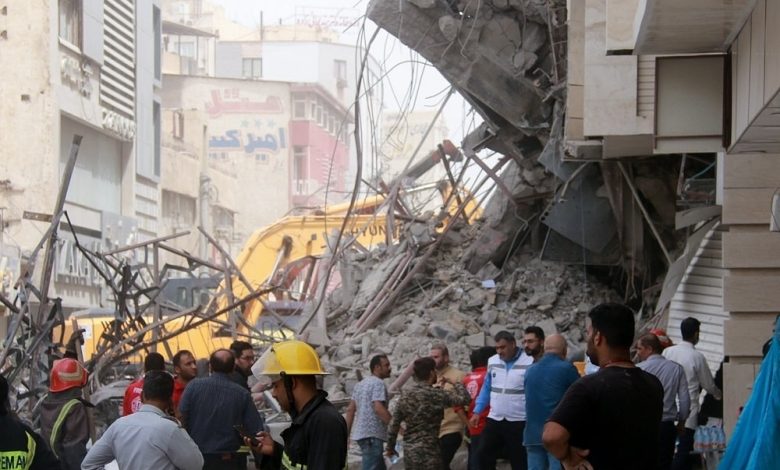 Collapse of the 10-Story Building In Abadan Leaves Many Dead or Injured