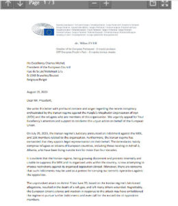 MEPs Urge European Parliament to Take Action Against Iran’s Targeting of MEK