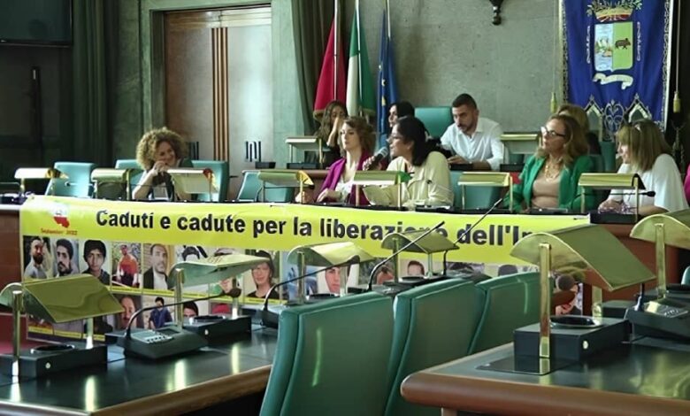 Gathering in Support of Iranian Women’s Fight for Freedom and Democracy in Pescara, Italy
