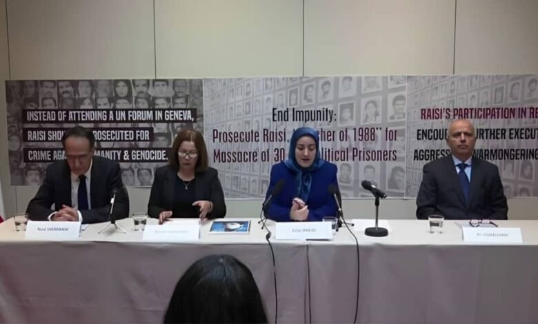 Geneva Press Conference Calls on UN to Prosecute Ebrahim Raisi for Role in 1988 Massacre