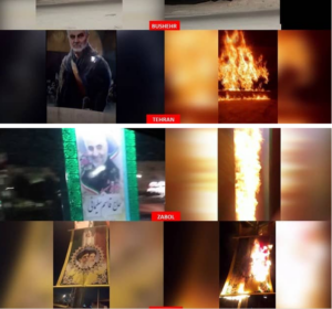 IRGC Centers and Regime Symbols Set on Fire in 15 Operations Across 11 Iranian Cities