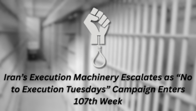 Iran’s Execution Machinery Escalates as ‘No to Execution Tuesdays’ Campaign Enters 107th Week