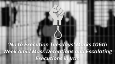 ‘No to Execution Tuesdays’ Marks 106th Week Amid Mass Detentions and Escalating Executions in Iran