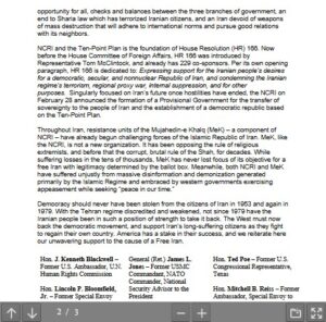 Prominent U.S. Officials Back Free Iran Vision, Endorse NCRI’s Democratic Roadmap
