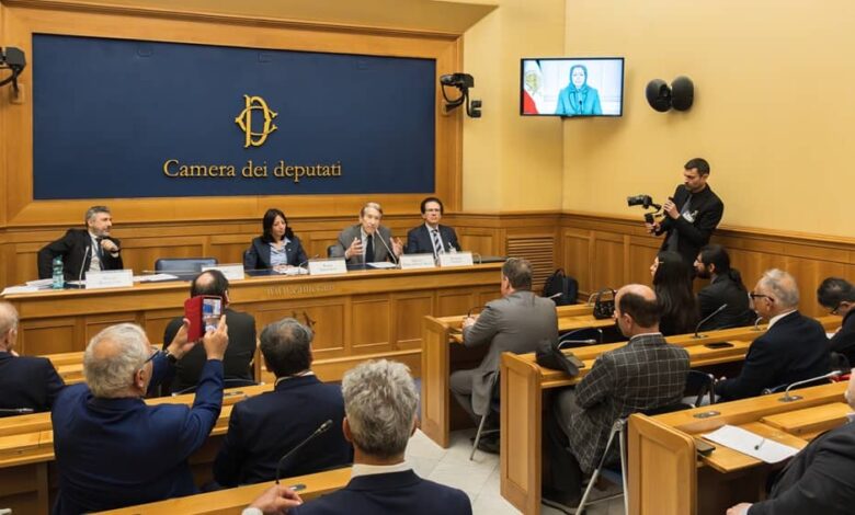Italian Parliament Hosts Conference with Maryam Rajavi to Condemn Executions in Iran, Back NCRI