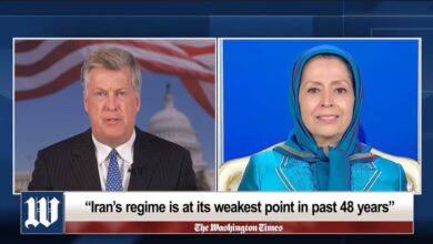 Washington Times Exclusive Interview: Mrs. Maryam Rajavi on Iran’s Democratic Future