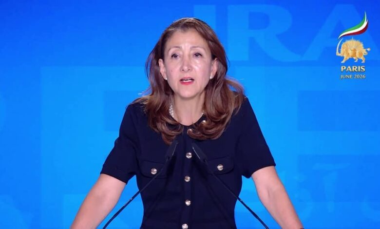 Ingrid Betancourt Condemns French Ban on Anti-Execution Rally, Backs Maryam Rajavi at Free Iran 2026 Summit