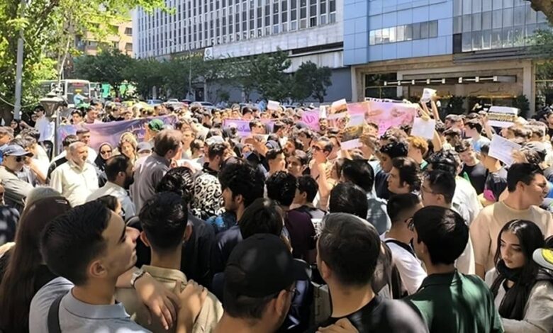 Tehran, June 2, 2026: Students rally in the capital to protest against recent changes to university entrance exam policies and academic grading systems